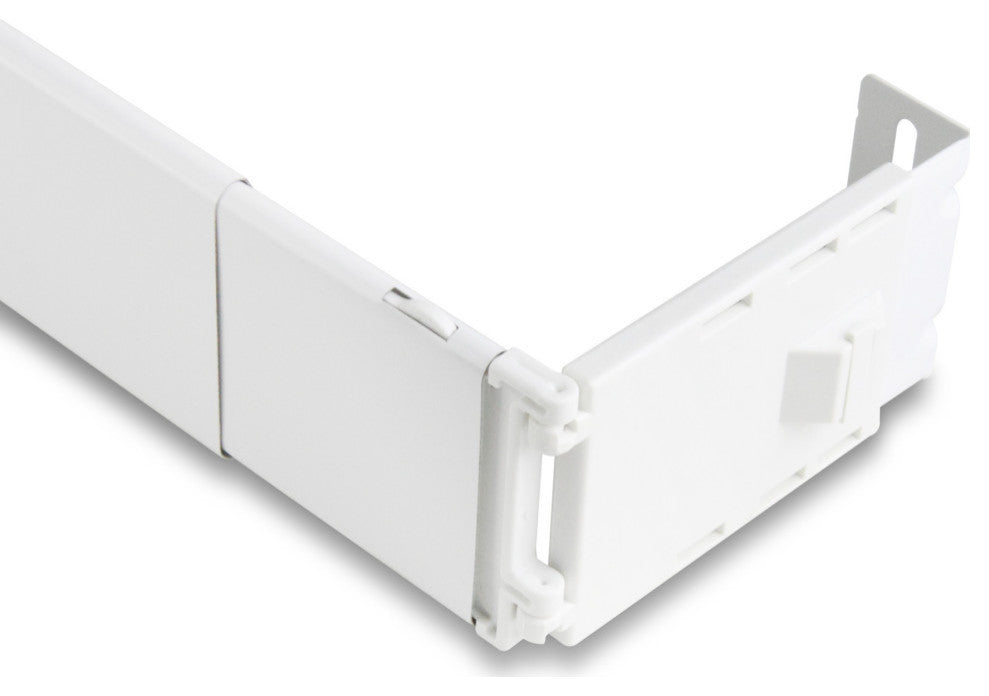 Wide Pocket Curtain Rod 28-48", White