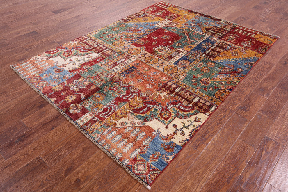Hand Knotted Super Kazak Rug 5' 9" X 7' 9" Q10952