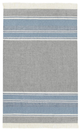 Lima 100% Belgian Linen 50"x70" Throw Blanket Blanket, Blue