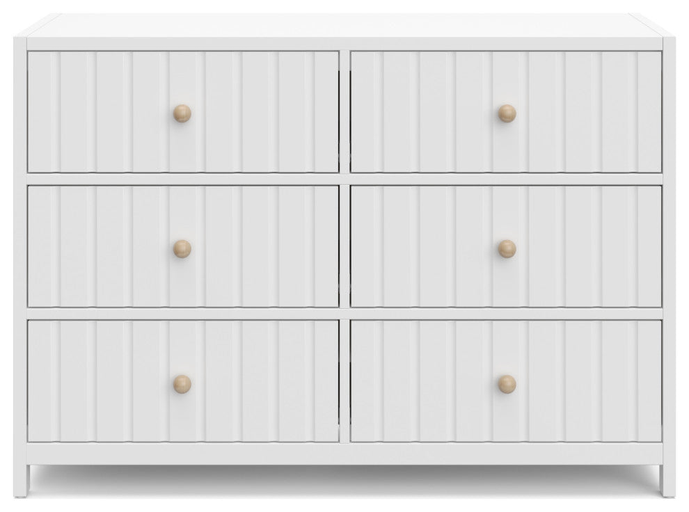 Graco Teddi 6 Drawer Double Dresser, White
