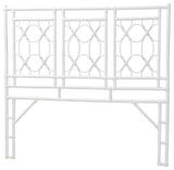 Sampson Bohemian White Rattan Queen Size Standalone Headboard