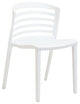 Modern White Curvy Dining Side Chair