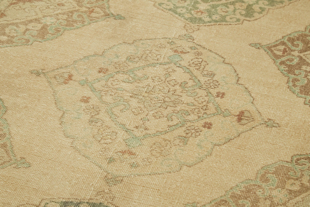 Rug N Carpet - Hand-knotted Turkish 4' 8" x 11' 10" Vintage Runner Rug