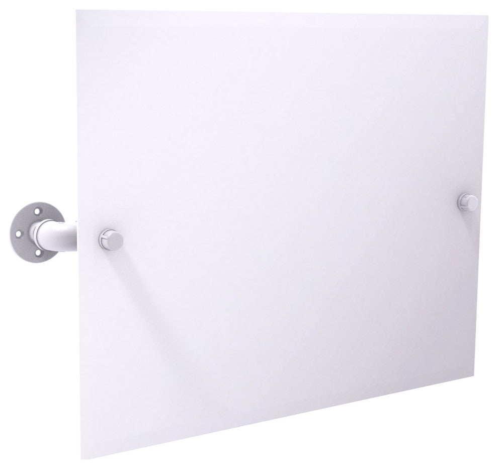 Pipeline Landscape Wall Mounted Tilt Mirror, Matte White