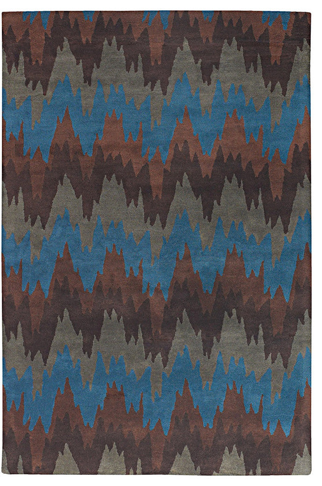 Mary Agan Contemporary Area Rug, 5''x7''6" Rectangle