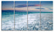 Beautiful Sunrise at Dead Sea, Seashore Canvas Art Print, 48"x28", 4 Panels