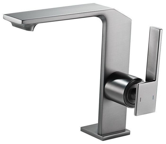 Tiqui™ Solid Brass Bathroom Sink Faucet, Matte Gray