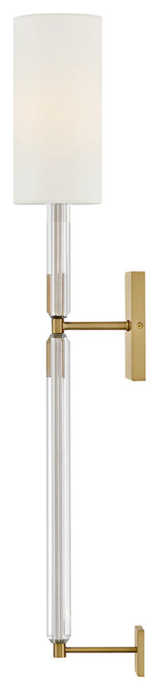 Hinkley Anika Large Single Light Sconce, Lacquered Brass