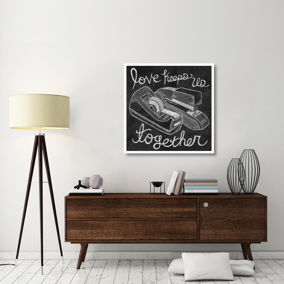 "Love Keeps Us Together Chalk" Digital Paper Print by Mary Urban, 38"x38"