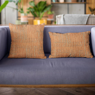 Plutus Orange Lux Geometric Luxury Throw Pillow, 20"x36"