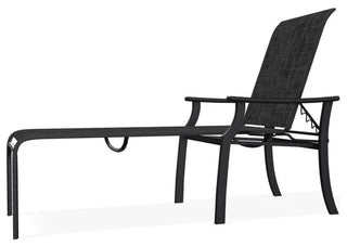 St. Catherine Sling 4-Position Outdoor Chaise Lounge, Augustine Shadow/Black