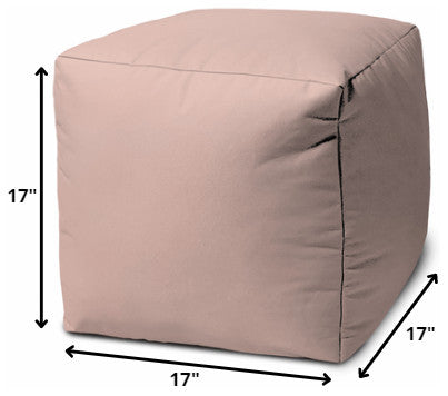 17  Cool Pale Pink Blush Solid Color Indoor Outdoor Pouf Ottoman