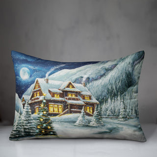 Cabin In The Mountains 14x20 Spun Poly Pillow