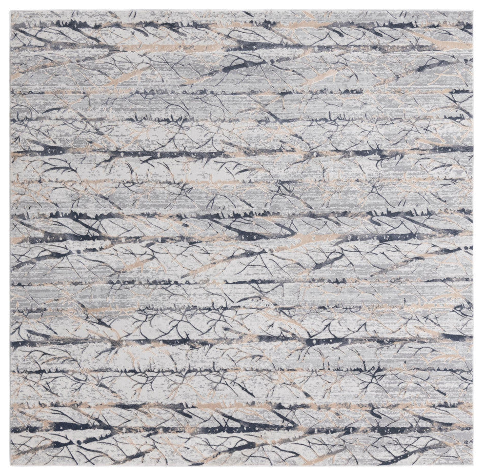 Unique Loom Anne Finsbury Rug, Gray, 7'10"x7'10"