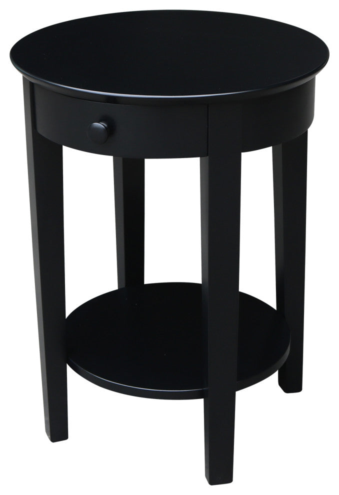 Phillips Accent Table with Drawer, Black