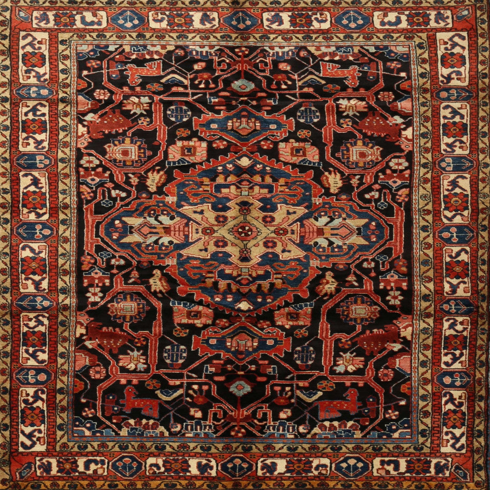 Ahgly Company Indoor Square Traditional Area Rugs, 4' Square