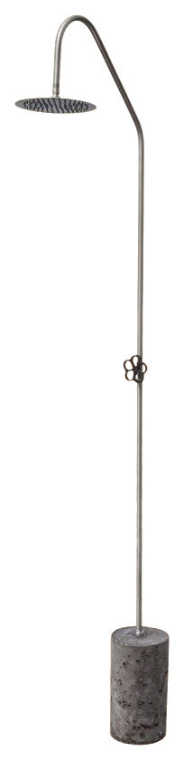 Freestanding Outdoor Shower with Garden Hose Attachment
