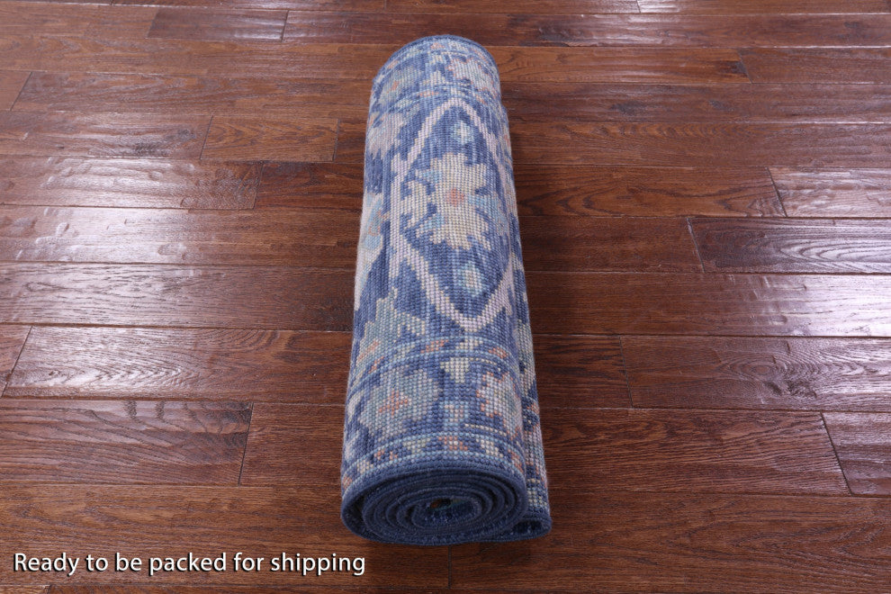 2' 8" X 8' 5" Runner Turkish Oushak Handmade Wool Rug - Q13460