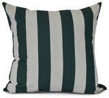 Rugby Stripe, Stripe Print Pillow, Green, 26" x 26"