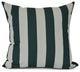 Rugby Stripe, Stripe Print Pillow, Green, 26" x 26"