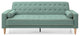 Andrews 85 in. W Flared Arm Polyester Straight Sofa, Teal