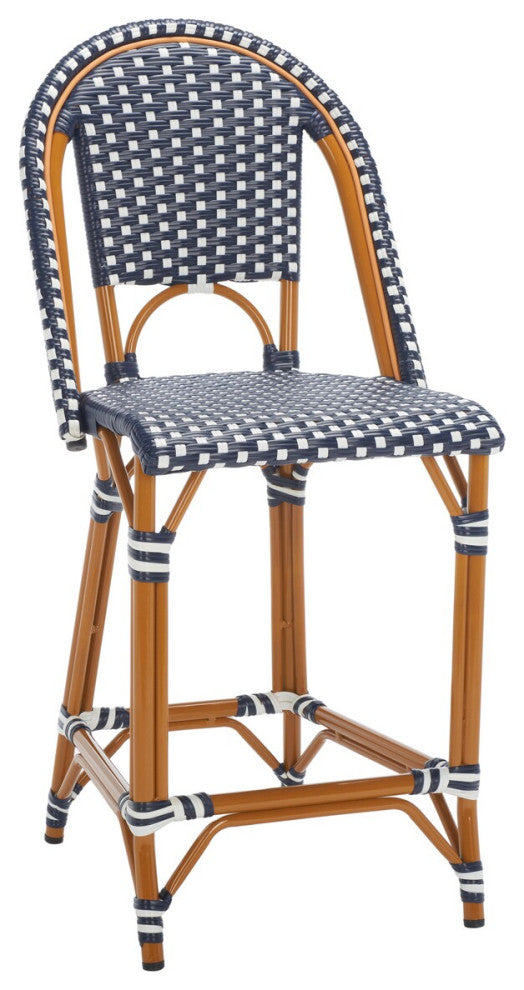 Safavieh California Counter Stool, Navy / White