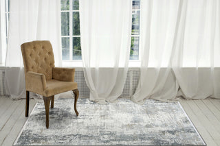 Ruby Ivory and Gray Area Rug, 7.10'x10.10'