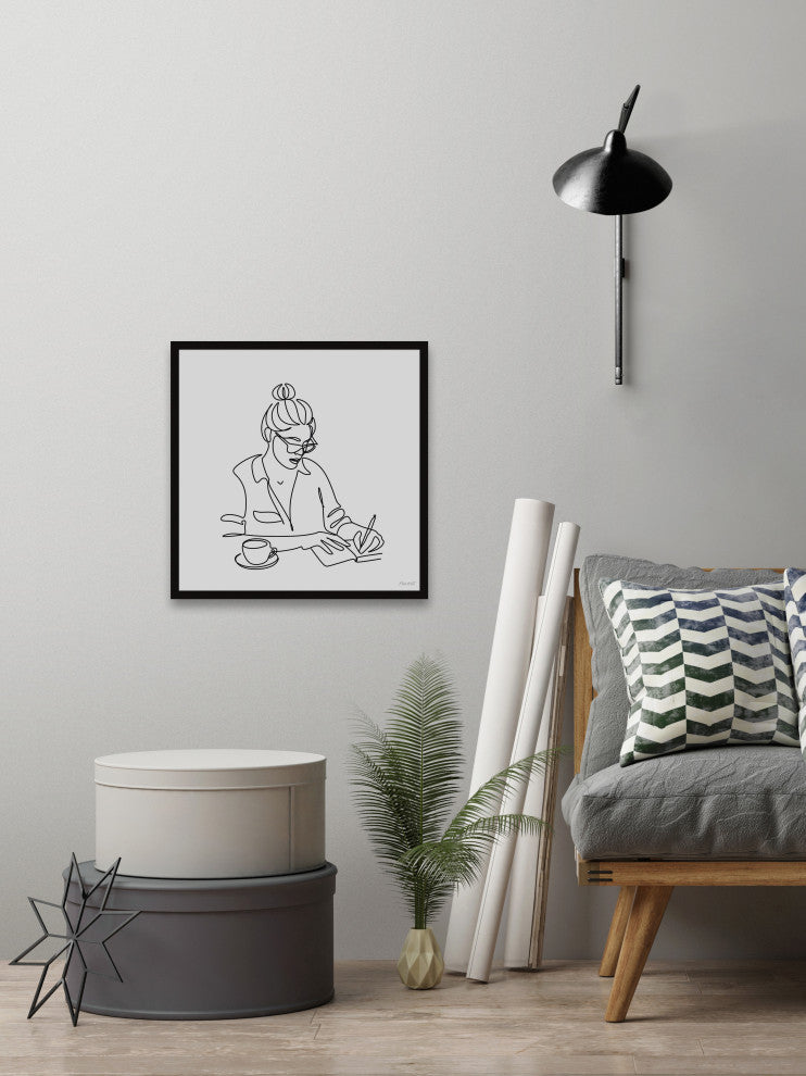 "The Doctor's Diary" Framed Painting Print, 18x18