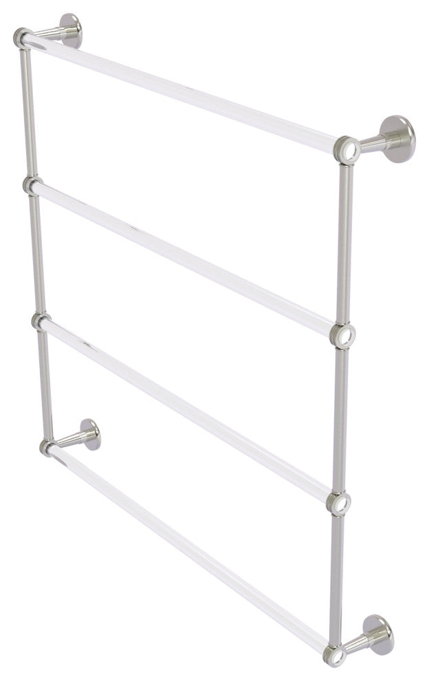 Clearview 4 Tier 36" Ladder Towel Bar with Dotted Accents, Satin Nickel