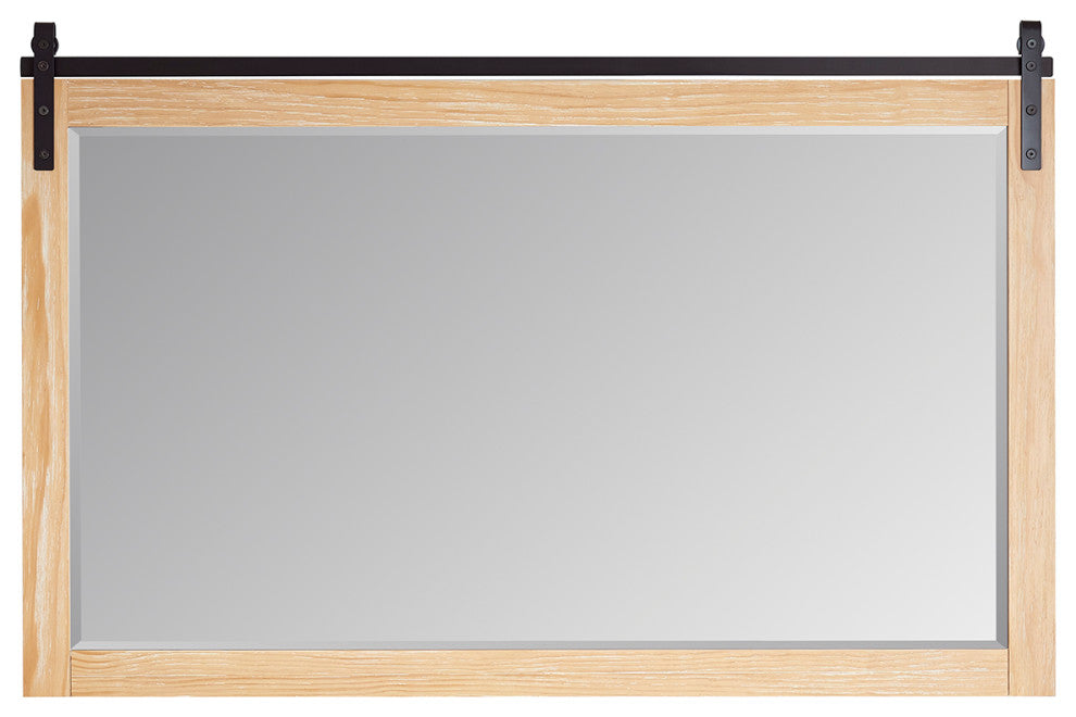 Cortes Rectangular Wall Mount Mirror, Weathered Pine, 60"