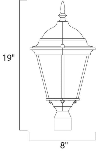 Maxim 1001 Westlake 1 Light Outdoor Post Light - White