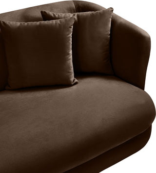 Alder Upholstered Chair, Brown, Velvet, Sofa