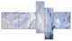Agate Stone Background, Abstract Canvas Wall Art Print, 60"x32", 5 panels