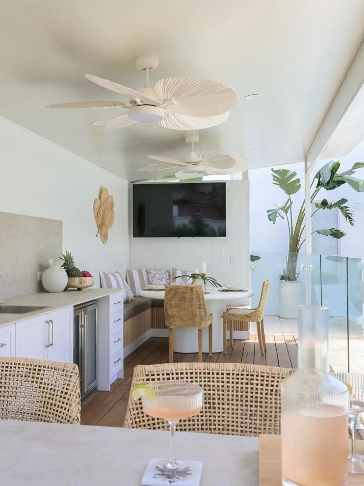 Lucci Air Bali 52" DC Ceiling Fan With Light, Antique White