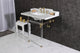 Kingston Brass LMS36MASQ7 36" Carrara Marble Console Sink, Acrylic Legs