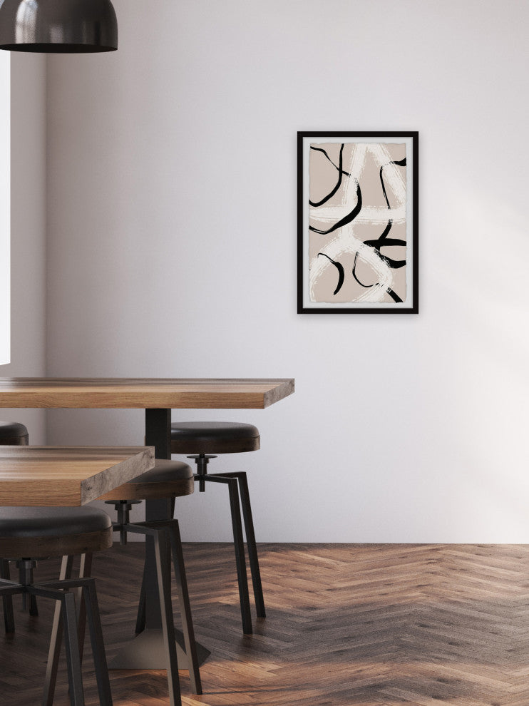 "Chaos of Thoughts" Framed Painting Print, 30x45