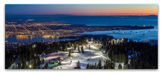 Pierre Leclerc 'Vancouver From Grouse' Canvas Art, 24x10