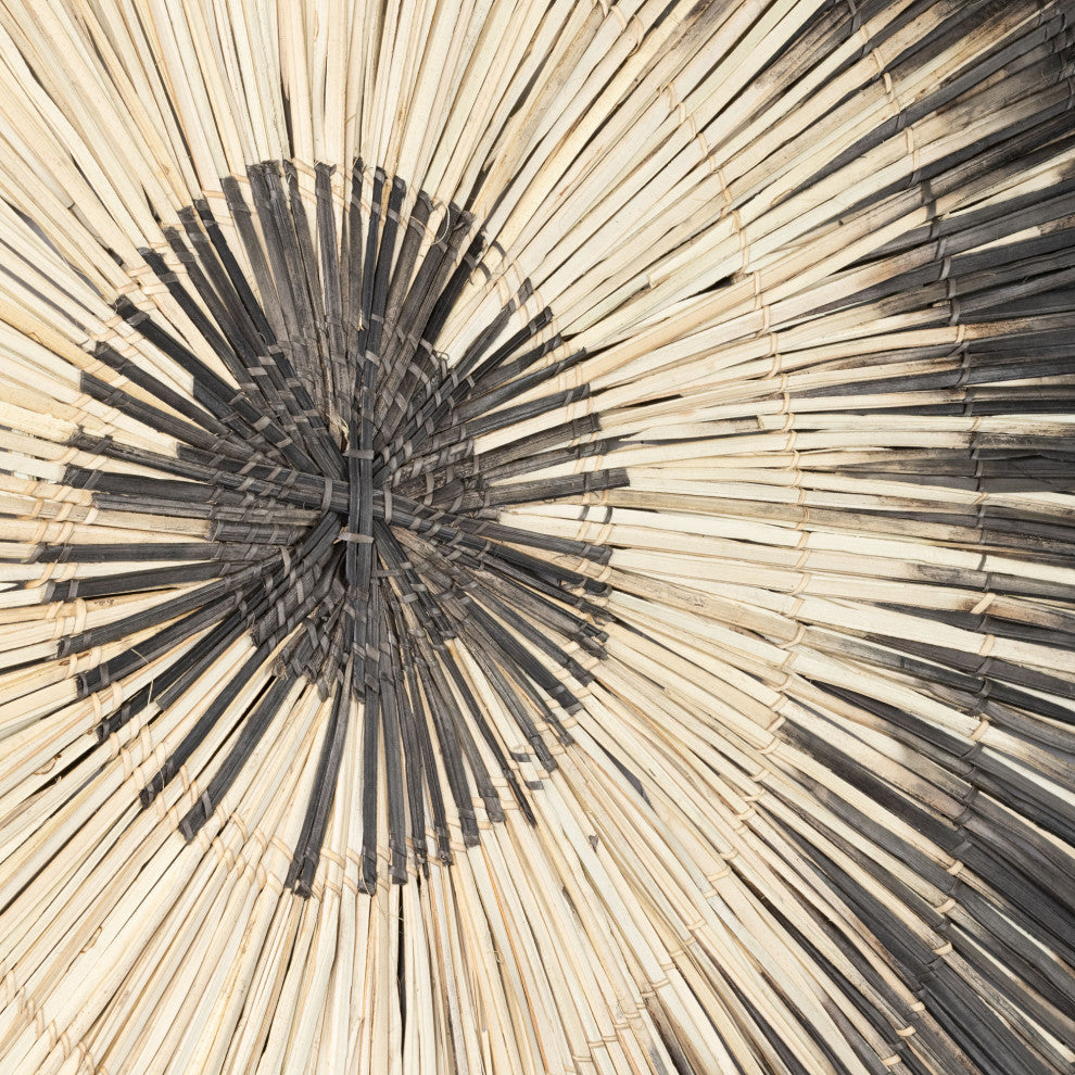 Global Crafts Sun Circle Wall Decor, Artisan Crafted, Malawi, Charcoal Burst