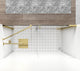 Home Living 48X72 Frameless Hinged Shower Door, Brushed Gold