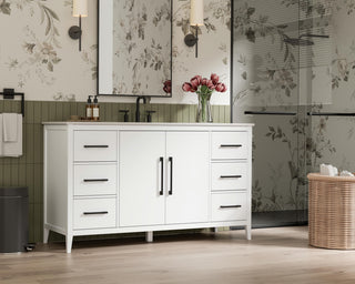 Home Living 60" Single Bathroom Vanity, White