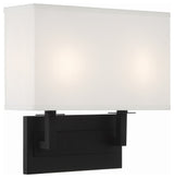 Crystorama Durham 2 Light Black Forged Sconce