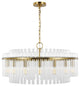 Beckett Large Chandelier, Burnished Brass