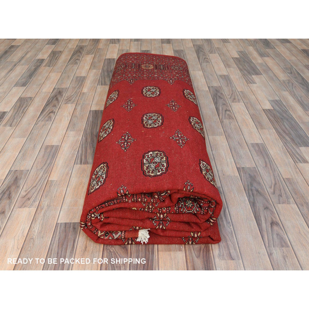 Rich Red Princess Bokara Extra Soft Wool Hand Knotted Oriental Rug 10'1"x14'7"