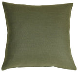 Pillow Decor - Tuscany Linen Fig Green 20 x 20 Throw Pillow