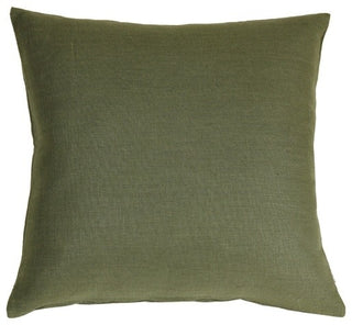 Pillow Decor - Tuscany Linen Fig Green 20 x 20 Throw Pillow