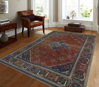 Fine Vintage Distressed Martina Rust/Brown Rug, 6'6x10'3