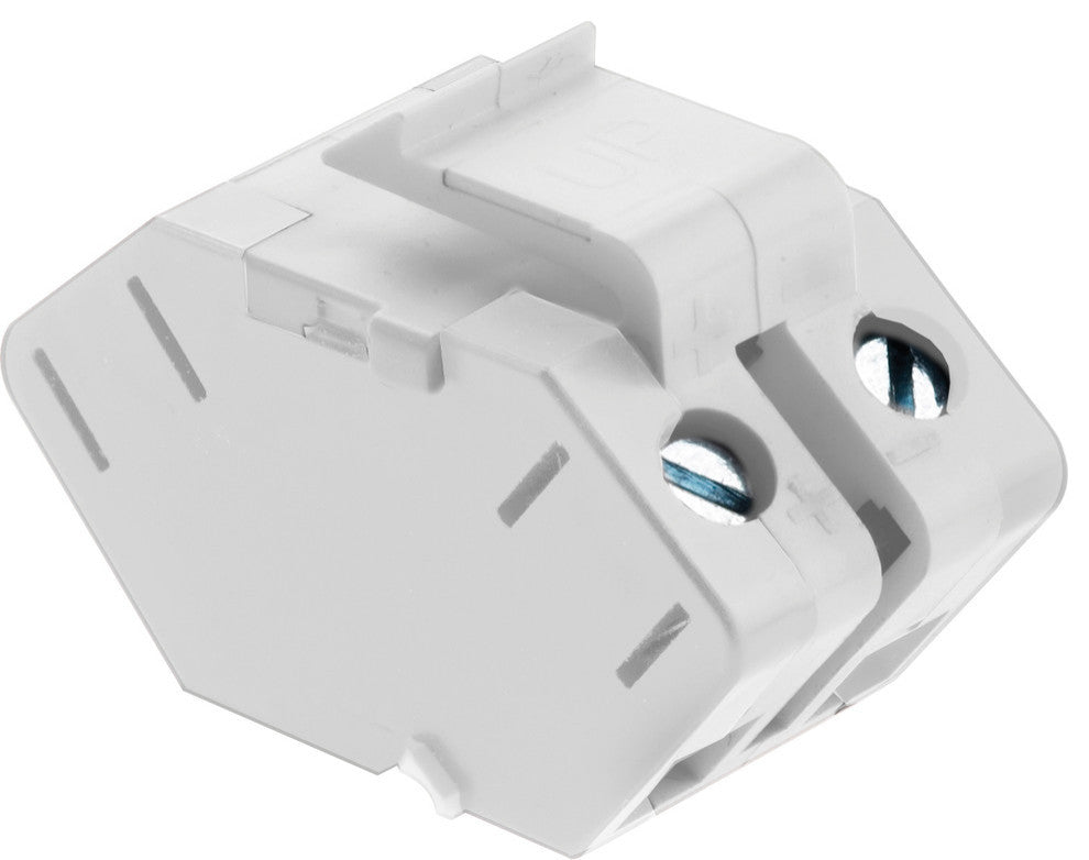 Adorne Single Keystone Speaker Connector, White