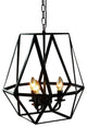 Lee 3-light Antique Bronze Geometric Edison Chandelier With Bulbs