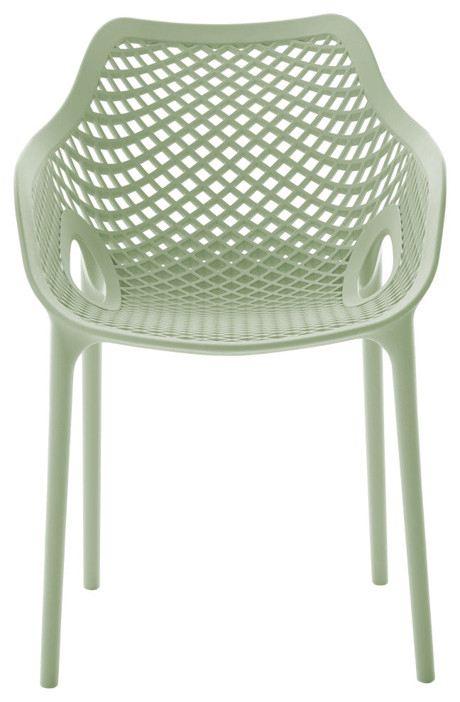 Mykonos Outdoor Patio Dining Chair (Set of 4), Mint, With Arms