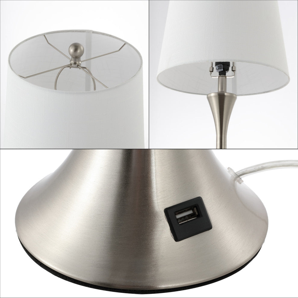JONATHAN Y Lighting JYL6621 Pack of (2) Bennett 23" Tall LED - Brass Gold